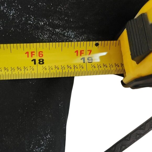 Calvin Klein Black Shimmer Texture Button Up Long Sleeve Top Size M - Picture 7 of 7